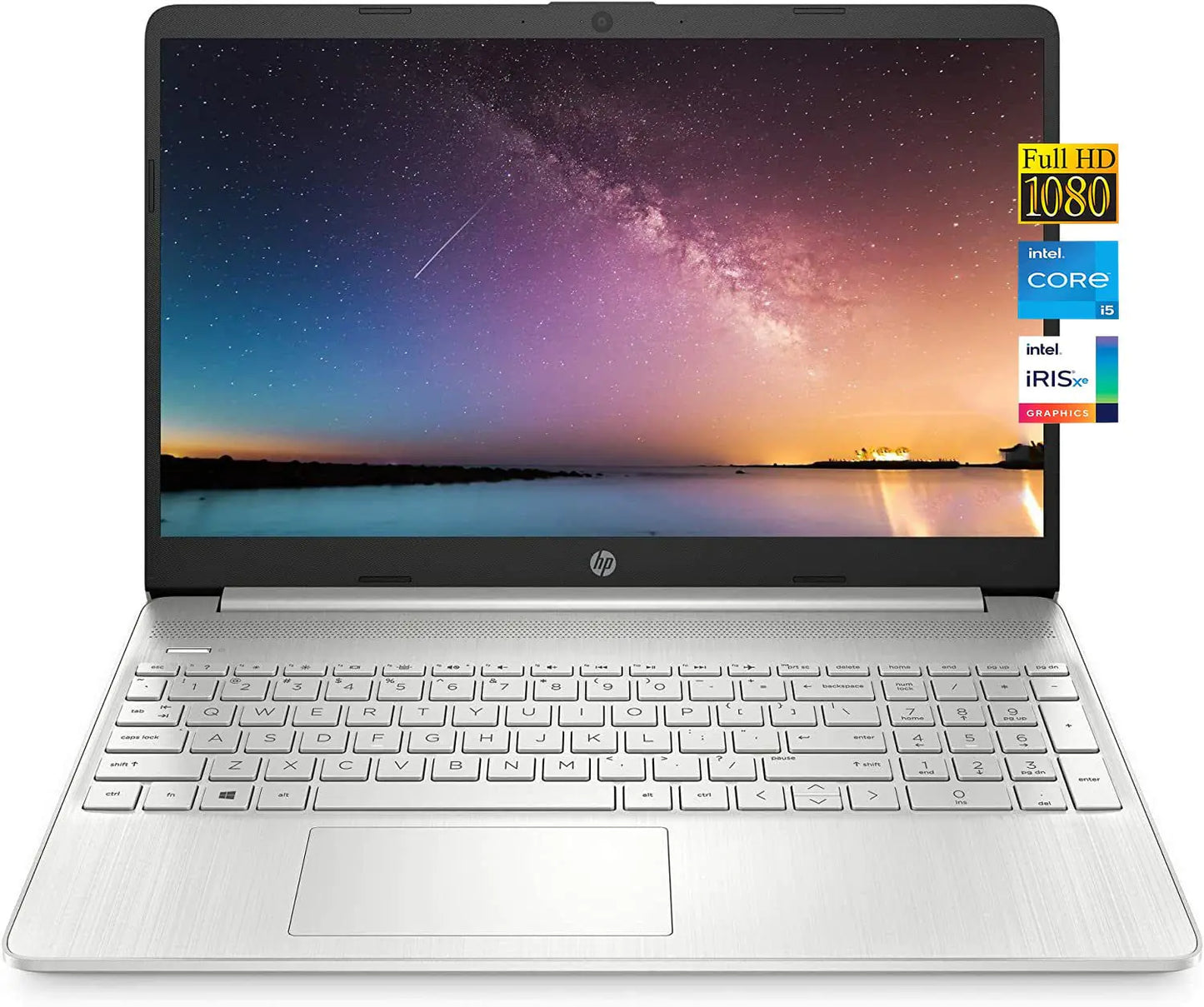 HP 2023 15.6 inch FHD Display Laptop Intel Core i5-1135G7 up to 4.2GHz (Beats i7-1065G7) 8GB RAM 256GB SSD Intel Iris Xe Graphics Webcam WiFi Bluetooth Windows 11 Home Bundle with JAWFOAL